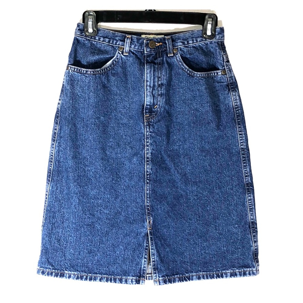 Eddie Bauer Size 2 Blue Denim Mini Skirt